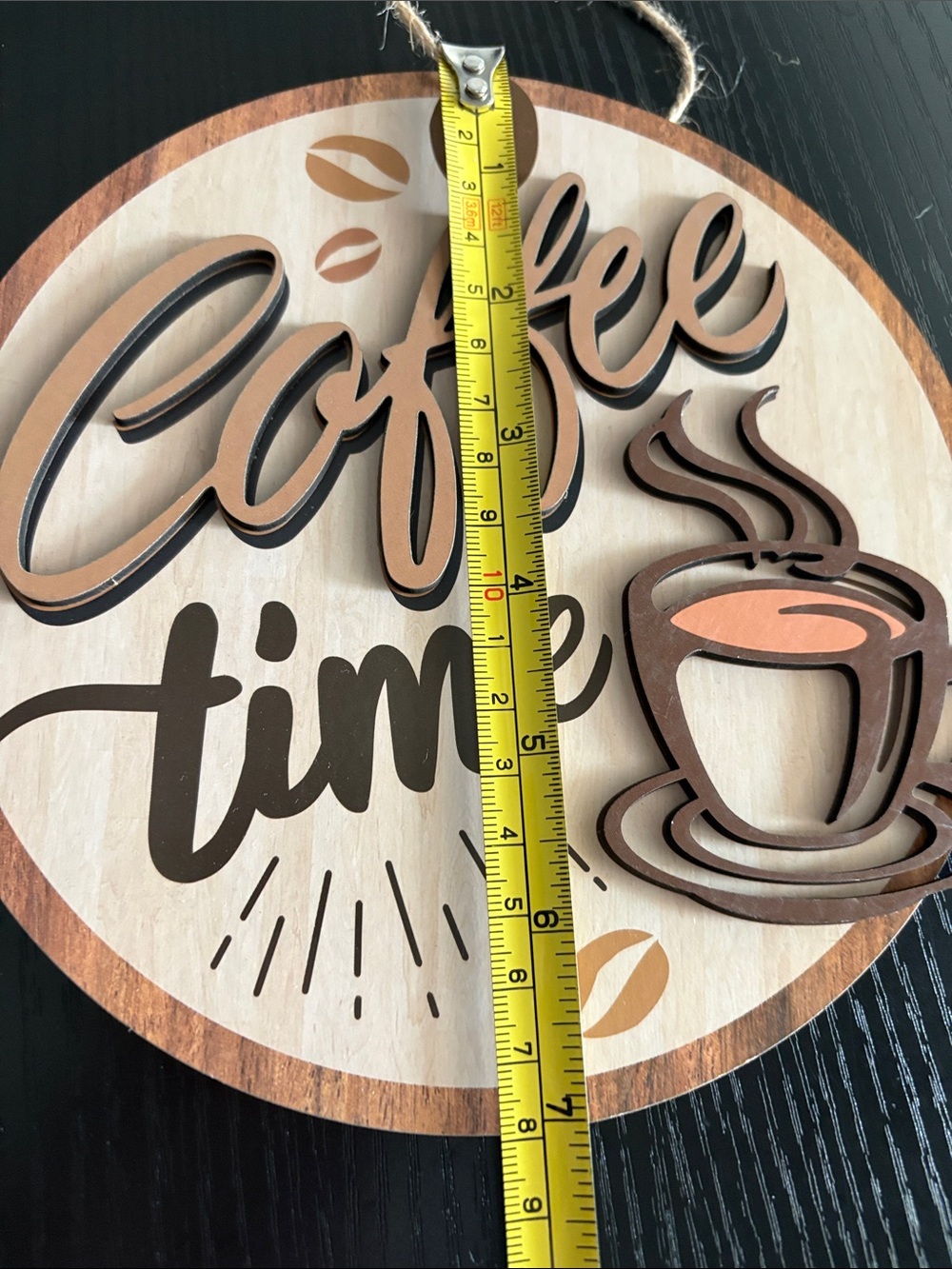 3D Coffee Time Wall Sign - Picture 5 of 7